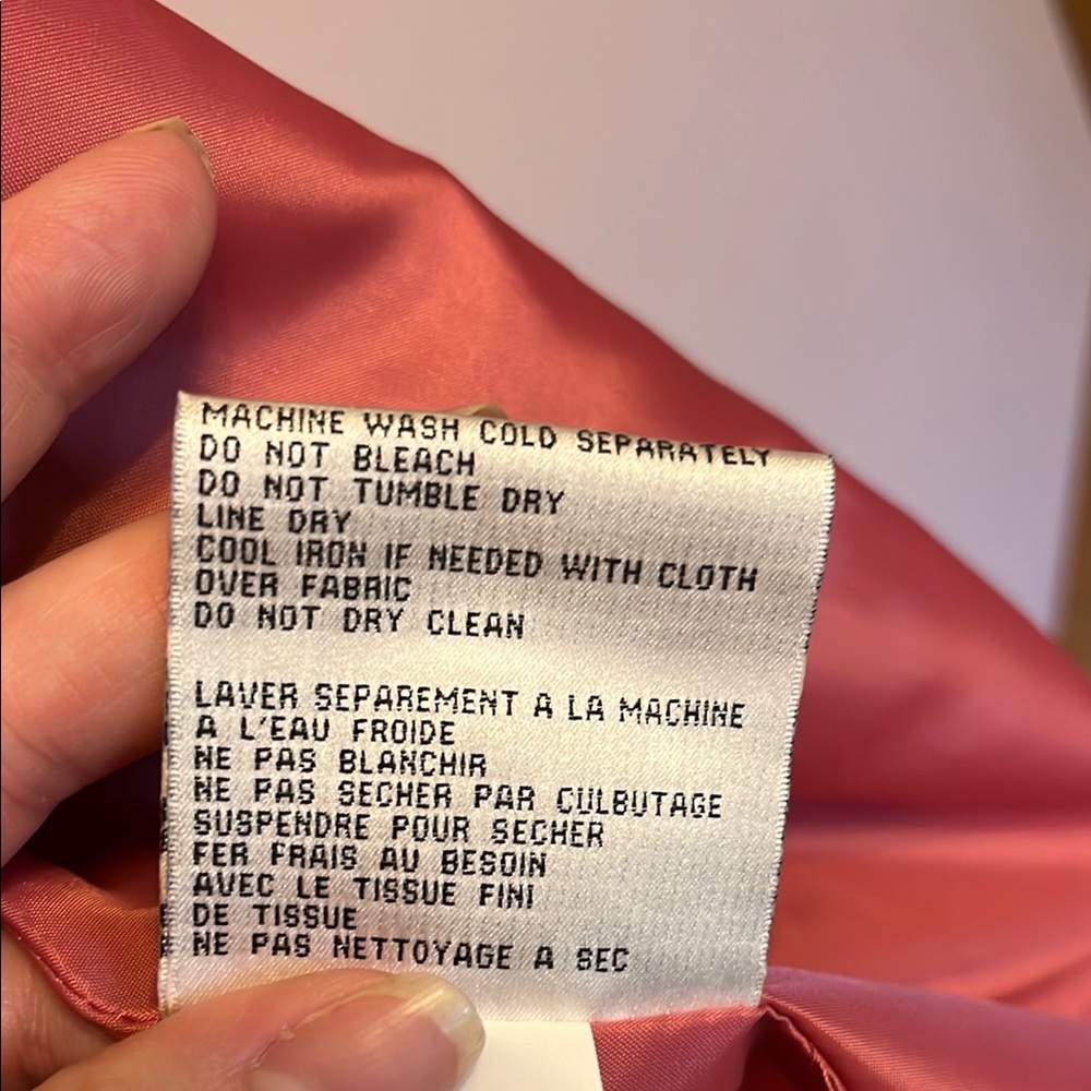 Via Spiga Packable Pink Trench Raincoat with Belted Waist - Picture 16 of 16